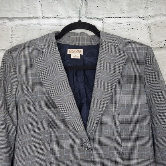 Michael Michael Kors plaid check blazer size 4 - Picture 8 of 11